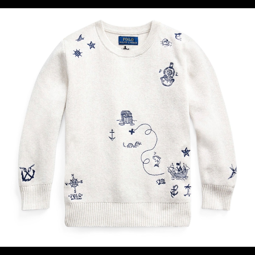 Kids Polo brand embroidered sweater
